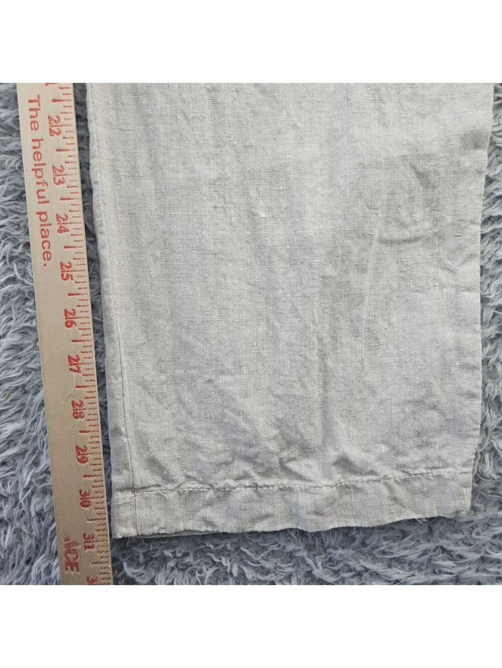Perry Ellis Linen Pants Men 34 (Fits 36x31) Beige Drawstring 100% Linen